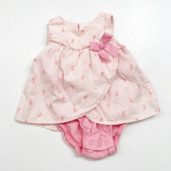 Carter's baby girls bunny print dress bodysuit - Picture 1 of 3